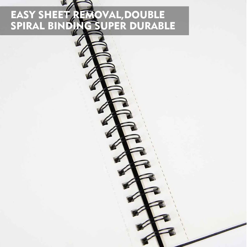 Conda 8.5"x11" Hardbound Sketch Book, Double-Sided Hardcover Sketchbook, Spiral Sketch Pad, Durable Acid Free Drawing Art Paper for Adults - Image 3